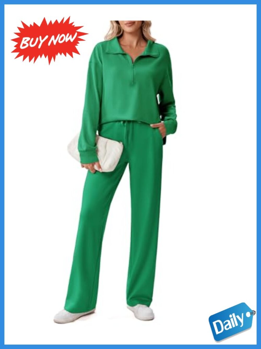 PINSPARK 2 Piece Set Half Zip Sweatsuit Loungewear Tracksuit